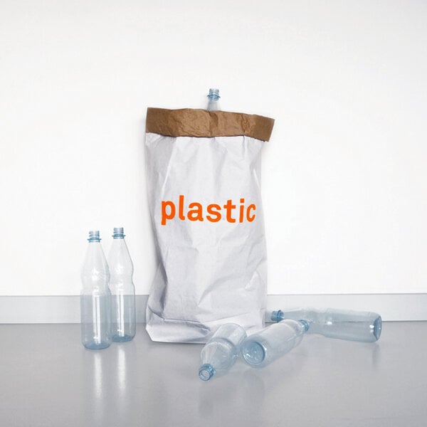 kolor Papiersack zum Recyclen mit Aufdruck PLASTIC von kolor