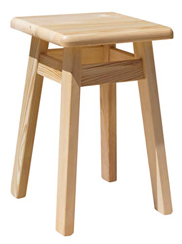 k koma SCHEMEL Kiefer Holz HOCKER Massive Holz (Kiefer LACKIERT) von k koma