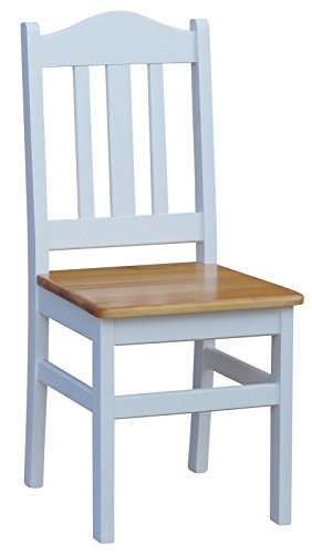 Stuhl MASSIV Kiefer Holz -NEU weiß Honig Landhausstil MASSIVHOLZ (Alder) von k koma