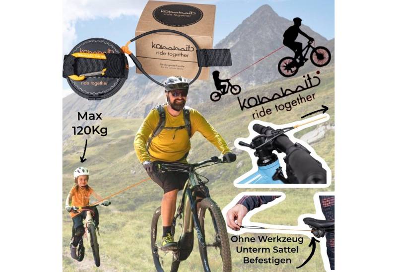 kommit® Fahrradhundeanhänger Kommit Fahrrad Zugsystem abschlepp Leine MTB Ebike Tour Kinder Partner von kommit®