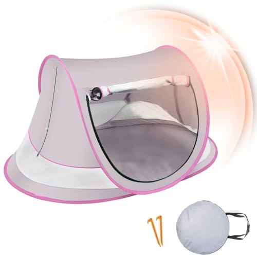 komsoup Baby Sonnenschutz-Zelt, Baby Schattenspender, Sanddichter Outdoor-Sonnenschutz Leichtgewicht für Camping Park Freizeit Picknick Urlaub Wandern Garten Angeln von komsoup