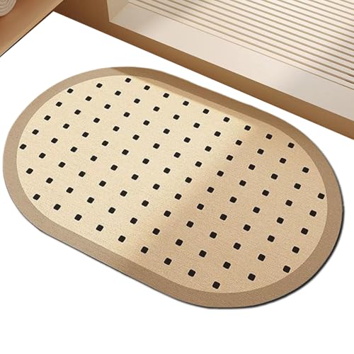 komsoup Badezimmer Matte - Badvorleger | rutschfeste Kieselgur-Matte waschbar & schnelltrocknend für Gästewohnung, Küche & Eingangsbereich von komsoup