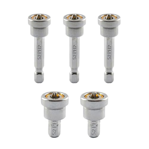 komsoup Schraubendrehereinsatz-Set Magnetisch - Elektro-Schraubendrehereinsatz-Set 5 Stück,Gipskarton-Positionsbohrer für Bauwesen Kraftfahrzeuge Metall Holz Möbel von komsoup