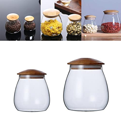 komsoup Vorratsdosen Glas, Küche Luftdicht Glasbehälter Mit Deckel, Durchsichtig Vorratsgläser, Home Glas Aufbewahrungsbox Dichtung Deckel Tee Lebensmittel Kanister Küchenbehälter Gläser Box von komsoup