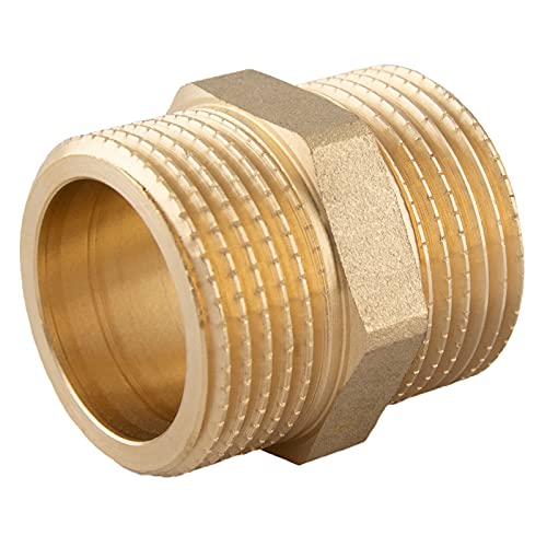 konst-install Doppelnippel 3/8 Zoll (Ø 16,7mm) Messing Außengewinde, Verbindungsstück 2 x AG aus Gewindefitting, Messing Fittings, für Heizung Trinkwasseranlage geeignet konst-install Doppelnippel 3/8 Zoll (Ø 16,7mm) Messing Außengewinde, Verbindungsstück 2 x AG aus Gewindefitting, Messing Fittings, für Heizung Trinkwasseranlage geeignet von konst-install