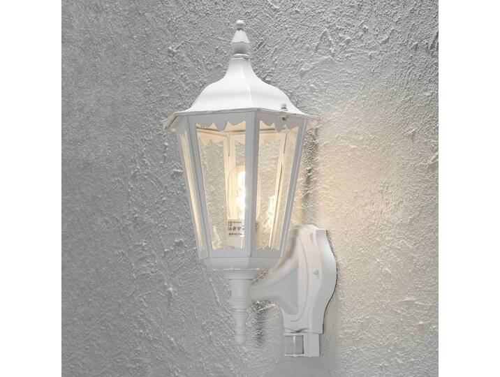 Konstsmide Außenwandlampe Firenze m. Sensor, stehend, weiß - Landhaus - Aluminium von konstsmide