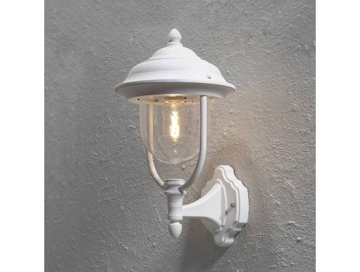 Konstsmide Außenwandleuchte Parma, Laterne stehend in Weiß - Landhaus - Aluminium von konstsmide
