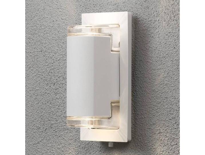Konstsmide Aussenwandleuchte Potenza, dimmbar, weiß / opal, Aluminium, Modern, Wandleuchte außen von konstsmide