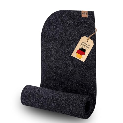 kontor28® - Design Tischläufer Filz 100% Made IN Germany aus Upcycling-PET Filz | Tischläufer in 100x30 cm waschbar, Kratz- und hitzebeständig | Tischläufer Anthrazit für Indoor & Outdoor von kontor28