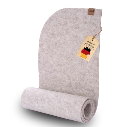 kontor28® - Design Tischläufer Filz 100% Made IN Germany aus Upcycling-PET Filz | Tischläufer in 150x30 cm waschbar, Kratz- und hitzebeständig | Tischläufer Beige für Indoor & Outdoor von kontor28