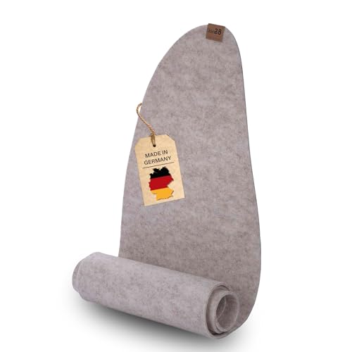 kontor28® - Premium Tischläufer Filz 100% Made IN Germany aus Upcycling-PET Filz | Tischläufer in 100x30 cm waschbar, Kratz- und hitzebeständig | Farbe Beige von kontor28