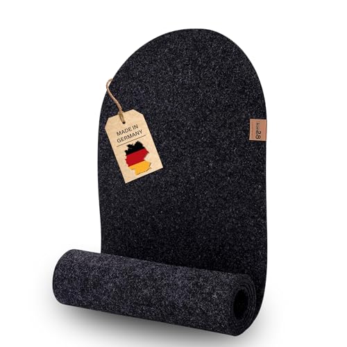 kontor28® - Premium Tischläufer Filz 100% Made IN Germany aus Upcycling-PET Filz | Tischläufer in 150x30 cm waschbar, Kratz- und hitzebeständig (Anthrazit, 100 x 30 cm) von kontor28