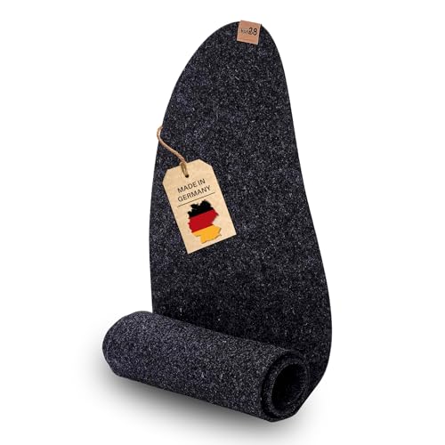 kontor28® - Premium Tischläufer Filz 100% Made IN Germany aus Upcycling-PET Filz | Tischläufer in 150x30 cm waschbar, Kratz- und hitzebeständig | Farbe Anthrazit von kontor28