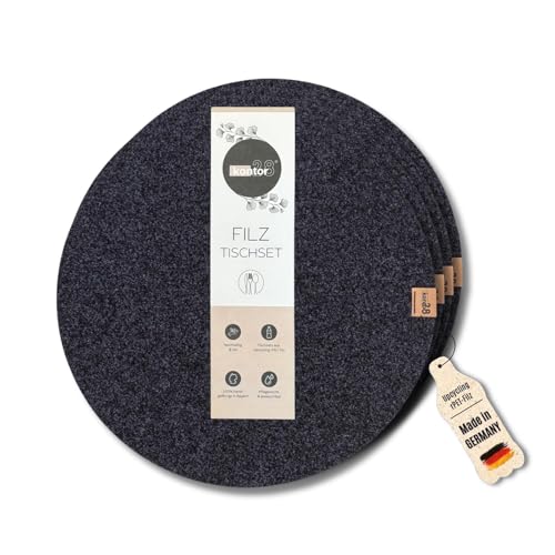kontor28 - Design Tischsets APLIS aus Upcycling rPET Filz, 100% Made in Germany, Platzsets abwaschbar + schmutz -und wasserabweisend, Tischuntersetzer Filzmatte, Glasuntersetzer, anthrazit 8er Set kontor28 - Design Tischsets APLIS aus Upcycling rPET Filz, 100% Made in Germany, Platzsets abwaschbar + schmutz -und wasserabweisend, Tischuntersetzer Filzmatte, Glasuntersetzer, anthrazit 8er Set von kontor28