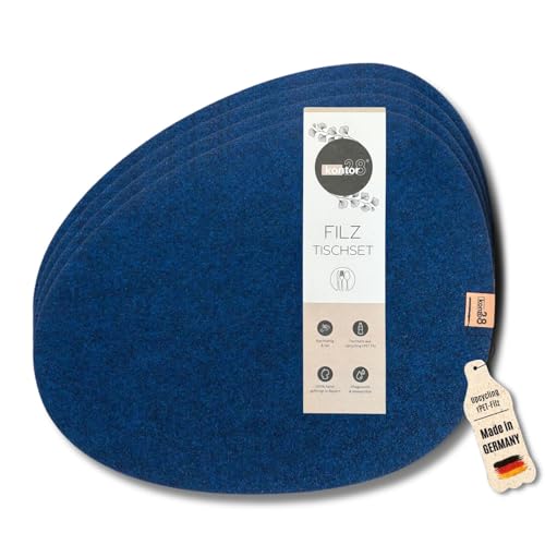 kontor28 - Design Tischsets Fjord aus Upcycling rPET Filz, 100% Made in Germany, Platzsets abwaschbar + schmutz -und wasserabweisend, Tischuntersetzer Filzmatte, Glasuntersetzer, Ozean 6er Set kontor28 - Design Tischsets Fjord aus Upcycling rPET Filz, 100% Made in Germany, Platzsets abwaschbar + schmutz -und wasserabweisend, Tischuntersetzer Filzmatte, Glasuntersetzer, Ozean 6er Set von kontor28
