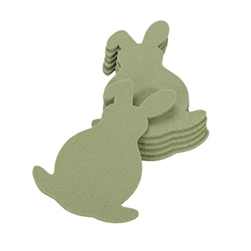 kontor28 - Filz Untersetzer Oster Motiv - 6er Set, Design Untersetzer aus 100% Natur Schurwolle, schmutz -und wasserabweisend, für Getränke, Bar, Tasse, Glas, Motiv: Hase Salbei grün kontor28 - Filz Untersetzer Oster Motiv - 6er Set, Design Untersetzer aus 100% Natur Schurwolle, schmutz -und wasserabweisend, für Getränke, Bar, Tasse, Glas, Motiv: Hase Salbei grün von kontor28