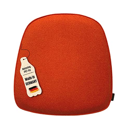 kontor28 - nachhaltiges Sitzkissen Stuhl Komfort, handgefertigt Made in Germany, 39 x 40 cm aus upcycling rPET Filz, Sitzauflage mit Polsterung - Outdoor geeignet & waschbar, Mango 10er Set von kontor28