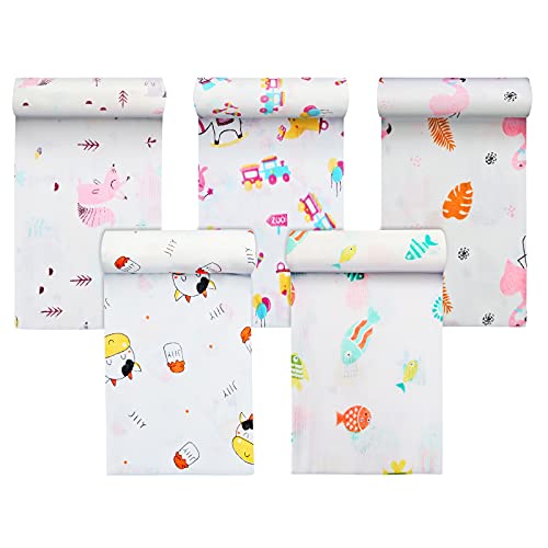 Koo-dib Baby Mullwindeln Waschlappen LäSsig SpucktüCher MulltüCher Baby MäDchen Swaddle Me Pucksack Stoffwindeln SaugfäHig Musselintuch Spucktuch 5er Pack 80x80cm von Koo-dib