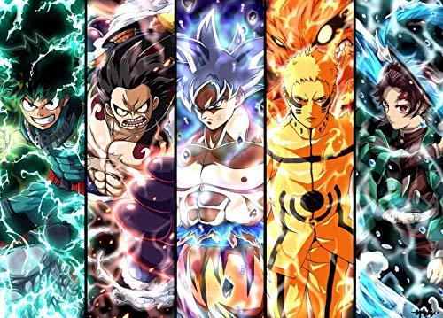 Kopoo Goku Luffy Ichigo Natsu Anime Poster 28 x 43 cm von kopoo