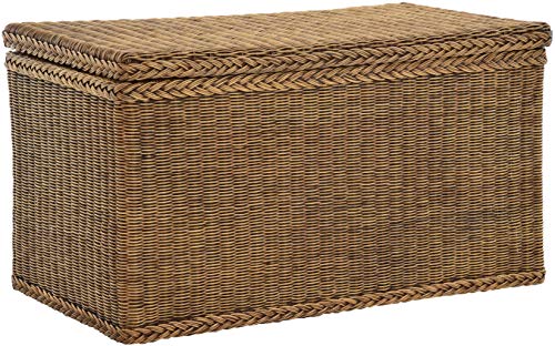 Korb-Outlet Truhe/Wäschetruhe aus Rattan (Vintage Braun, Groß) von Korb-Outlet