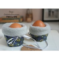 Eierbecher Eierwärmer Stiefmütterchen Ii Two-In-One Utensilo Frühstückstisch Tischdeko Ostern Osterdeko Grün Grau Baumwolle Genäht Geschenk Eierbecher Eierwärmer Stiefmütterchen Ii Two-In-One Utensilo Frühstückstisch Tischdeko Ostern Osterdeko Grün Grau Baumwolle Genäht Geschenk von kornblumeManufaktur