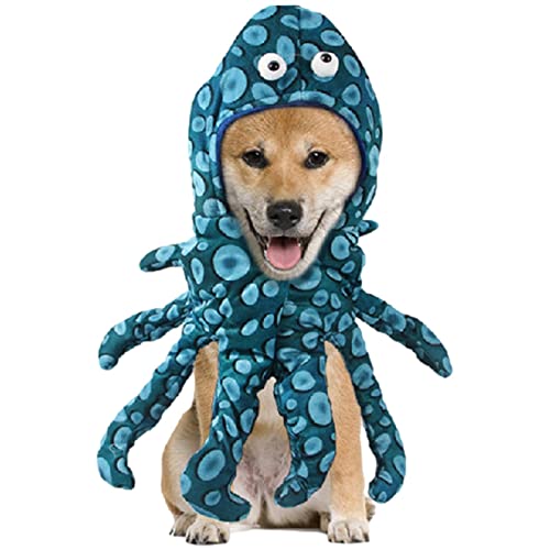 Hund Oktopus Kostüm - Lustige Haustier Cosplay Kleidung Octopus Halloween Outfit | Haustier Kostü Set Welpen Bodysuit für Halloween Hochzeiten Geburtstag Kot-au von kot-au