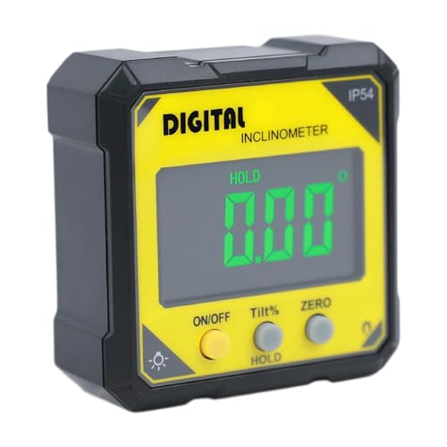 kowaku Digitaler Neigungsmesser mit IP54 Schutzgrad Und Klarer Led-anzeige für Optimale Ablesbarkeit für Bilderrahmung Und Schrankeinbau von kowaku