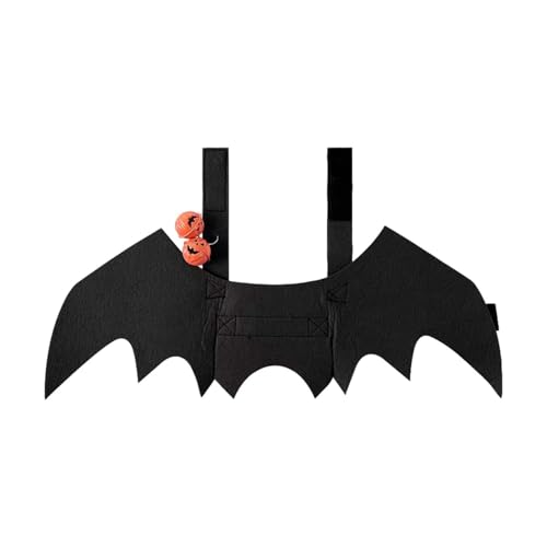 kowaku Haustier-Katzenkostüm mit Fledermausflügeln, Cosplay-Katzenkostüm, Kleidung, Verkleidung, neuartiges Outfit, Halloween-Kostüm mit Kürbisglocke für, Schwarz kowaku Haustier-Katzenkostüm mit Fledermausflügeln, Cosplay-Katzenkostüm, Kleidung, Verkleidung, neuartiges Outfit, Halloween-Kostüm mit Kürbisglocke für, Schwarz von kowaku