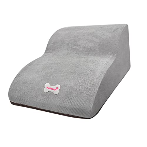 kowaku Hundetreppe Rampen 3 Stufen Pet Steps Pet Kletterleiter für Hochbett, Sofa, Couch, GRAU von kowaku