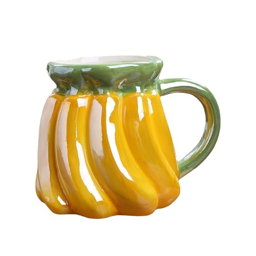 kowaku Kaffeetasse, Bananen-Morgenbecher, Wasserbecher, Keramik, für Party, Urlaub, Zuhause, Büro, Hochzeit kowaku Kaffeetasse, Bananen-Morgenbecher, Wasserbecher, Keramik, für Party, Urlaub, Zuhause, Büro, Hochzeit von kowaku