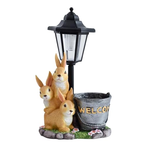 kowaku Kaninchen Garten Statue Landschaft Lampe Harz Skulptur Tier Figurine für Hof kowaku Kaninchen Garten Statue Landschaft Lampe Harz Skulptur Tier Figurine für Hof von kowaku