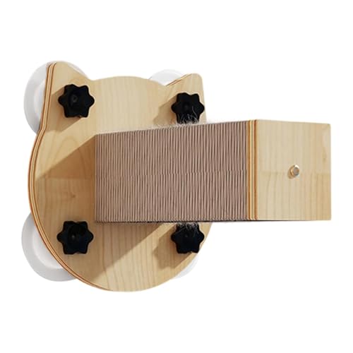 kowaku Katzen Wandkletterhilfe, Katzenbedarf, mit Starkem Saugnapf, Platzsparende Kletterhilfe für Die, Katzenkopfform von kowaku