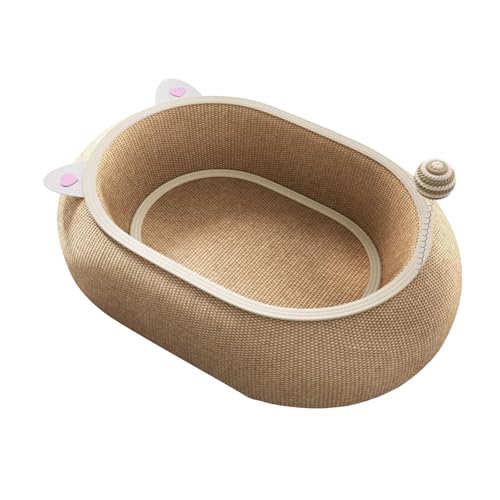 kowaku Katzenkratzbett 3 in 1 für Katzen Kätzchen Welpen Oval Haustierbedarf von kowaku