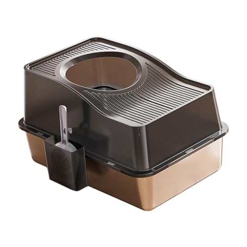 kowaku Katzentoilette, Vollständig Geschlossen, 60 X 40 X 40 cm, Hohe Seitenwände, Abnehmbarer Spritzschutz, Schwarz kowaku Katzentoilette, Vollständig Geschlossen, 60 X 40 X 40 cm, Hohe Seitenwände, Abnehmbarer Spritzschutz, Schwarz von kowaku