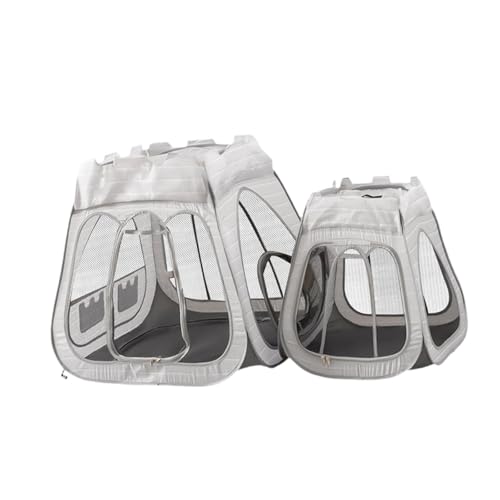 kowaku Laufstall für Katzen und Haustiere, faltbar, atmungsaktiv, 2 Räume, bewegliche Haustierkiste, Spielzelt, Haus für Hauskatzen, Kätzchen und Welpen, von kowaku