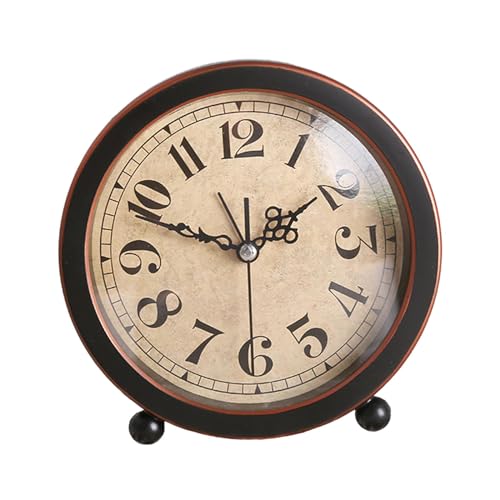 kowaku Leiser, Nicht tickender analoger Vintage-Retro-Wecker, Schreibtisch-Heimregal, kleine Uhr für das Einweihungs-Hotel-Esszimmer von kowaku