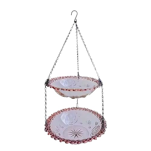 kowaku Outdoor Vogel Feeder Hängen Vogel Bad Trinker Platte Doppel Schicht, Lila von kowaku