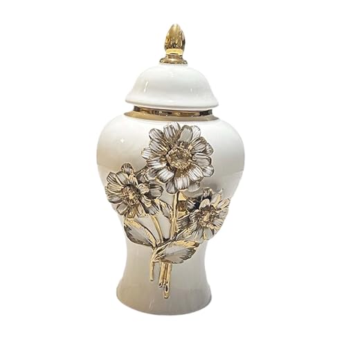 kowaku Porzellan-Ingwerglas, Keramik-Blumenvase, Ornament, Tempelglas, Tischdekoration, Ornament für Esszimmer, Büro von kowaku