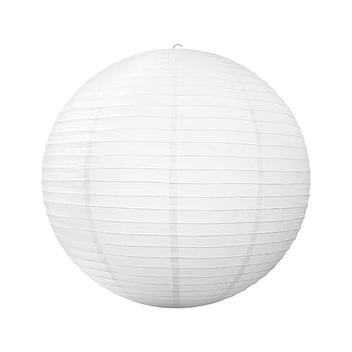 kowaku Reispapier-Lampenschirm Hängelampenschirm Hängende Papierlampe Mode Kronleuchter Abdeckung Runde Papierlaterne für Hochzeit Wohnheim Büro Wohnkultur, 40 cm x 40 cm von kowaku