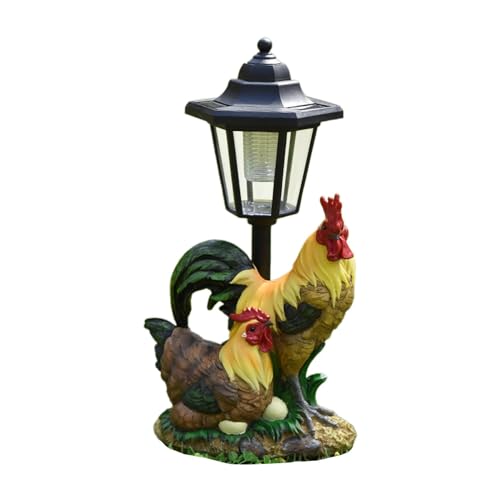 kowaku Solarbetriebene Gartenbeleuchtung Aus Harz, Stilvolle Außendekoration, Huhn kowaku Solarbetriebene Gartenbeleuchtung Aus Harz, Stilvolle Außendekoration, Huhn von kowaku