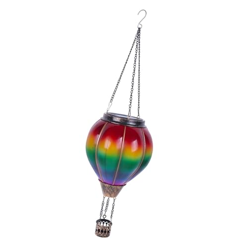 kowaku Solarlampe mit Heißluftballon Und Kerzenhalter für Garten Und Terrasse, Style A von kowaku