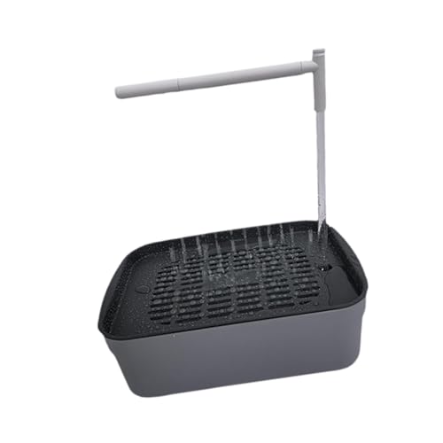 kowaku Vogelbadewanne mit automatischer Wasserzirkulation für Sittiche und Frettchen, Schwarz, L von kowaku