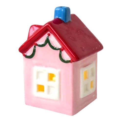 kowaku Weihnachtsdorfhaus aus, Weihnachtsgebäude, Heimdekoration, Figur, beleuchtetes Haus für Winter, Schlafzimmer, Bücherregal, Innenbereich, Style C von kowaku