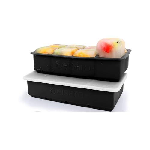 Eiswürfelform, BPA-freie Eiswürfelform 6 XXL Eiswürfel Form 5 * 5 * 5 CM Jeder, 2er-Pack von kowdom