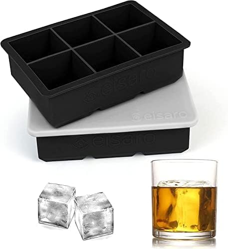 Eiswürfelformen Silikon mit Deckel | groß, quadratisch, leicht zu lösen, flexibel, BPA-frei 6 XXL Eiswürfel Form 5 * 5 * 5 CM Jeder, 2er-Pack Eiswürfelformen Silikon mit Deckel | groß, quadratisch, leicht zu lösen, flexibel, BPA-frei 6 XXL Eiswürfel Form 5 * 5 * 5 CM Jeder, 2er-Pack von kowdom