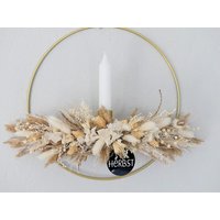 Herbstkranz Trockenblumen Herbst Wanddekoration Metallkranz Creme Beige Gold Weiß Schwarz Hoop Loop Boho Herbstkranz Trockenblumen Herbst Wanddekoration Metallkranz Creme Beige Gold Weiß Schwarz Hoop Loop Boho von kranzundco