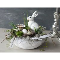 Osterkranz Edel Frohe Ostern Tischgesteck Tischkranz Windlicht Bauernsilber Osterkranz Edel Frohe Ostern Tischgesteck Tischkranz Windlicht Bauernsilber von kranzundco