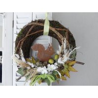Türkranz Eichhörnchen Herbstlicher Kranz Herbstkranz Herbst Herbstblätter Deko Rost Türkranz Eichhörnchen Herbstlicher Kranz Herbstkranz Herbst Herbstblätter Deko Rost von kranzundco