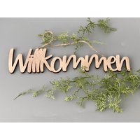 Willkommen Schild Für Haustür, Holzschild Willkommen, Willkommenstafel Aus Holz, Türdekoration Willkommen Schild Für Haustür, Holzschild Willkommen, Willkommenstafel Aus Holz, Türdekoration von kranzverliebt