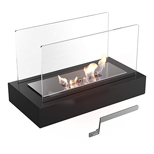 KRATKI Galina Ethanol Fireplace, Free-Standing Real fire Fireplace with TÜV Certificate | Fire line 13 cm, Dimensions in cm: H21.80 x W35.40 x D18 von kratki